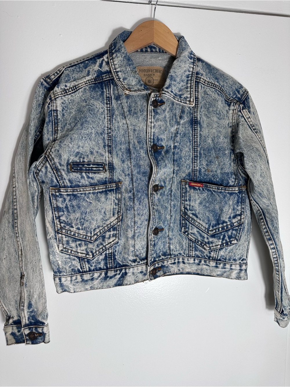 Vintage Jordache Acid-Wash Blue Denim Jacket